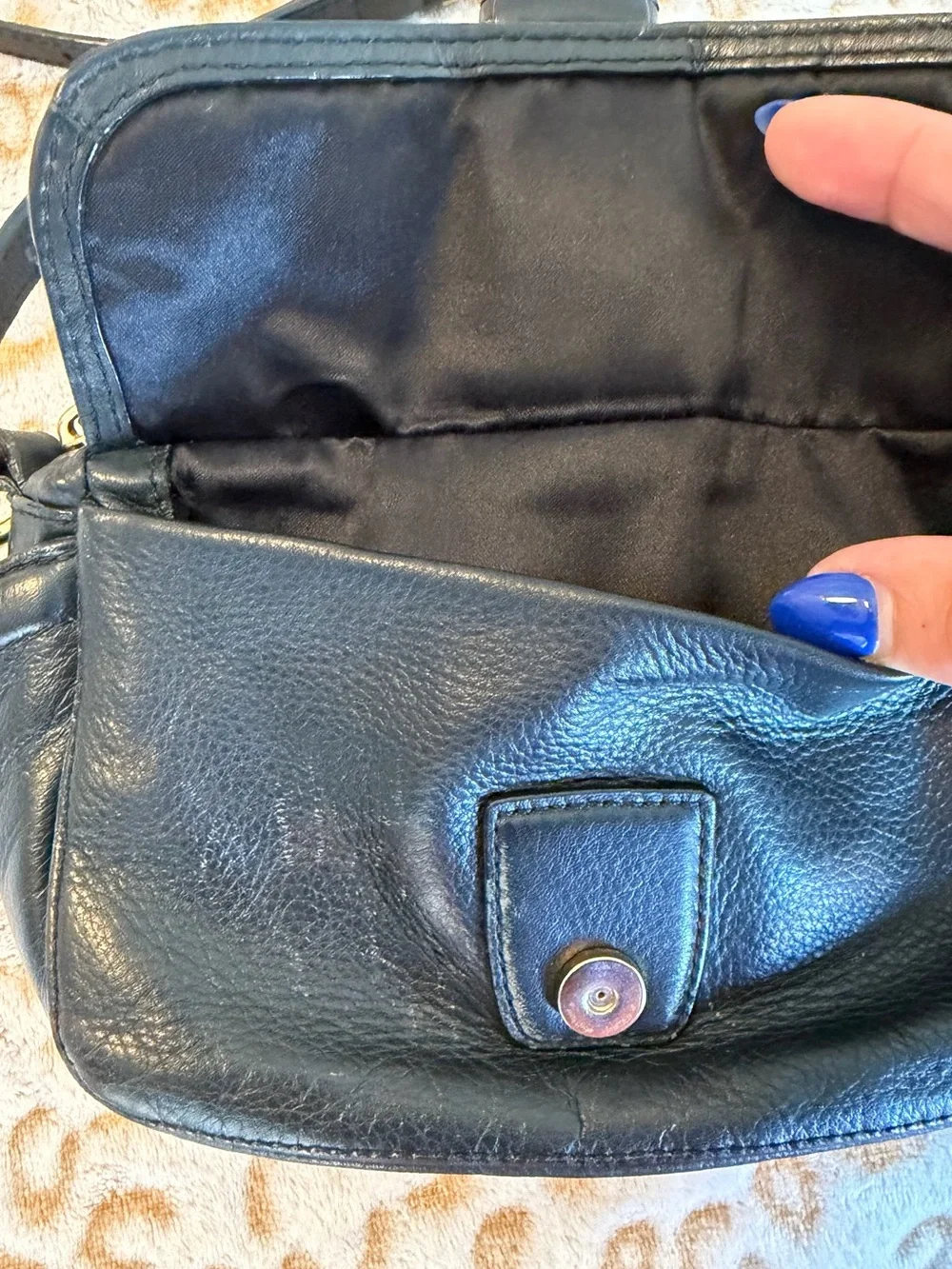 Coach Black Leather Crossbody with Gold Buckle Accent - Picture 8 of 12